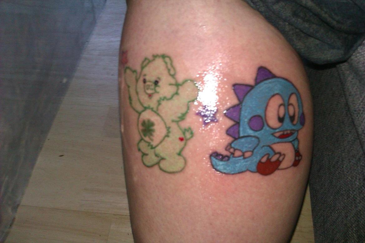 Tatoveringer - Carebear og en lille Dino ;) billede 5