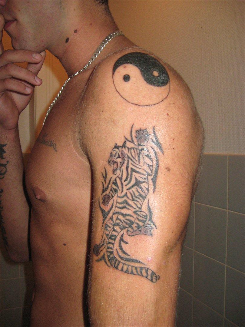 Tatoveringer - Tiger og yin og yang tegn. billede 11