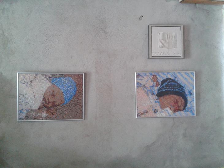 Ting lavt med Hama Perler - og her er de hvor de hænger ved siden af hinanden billede 9