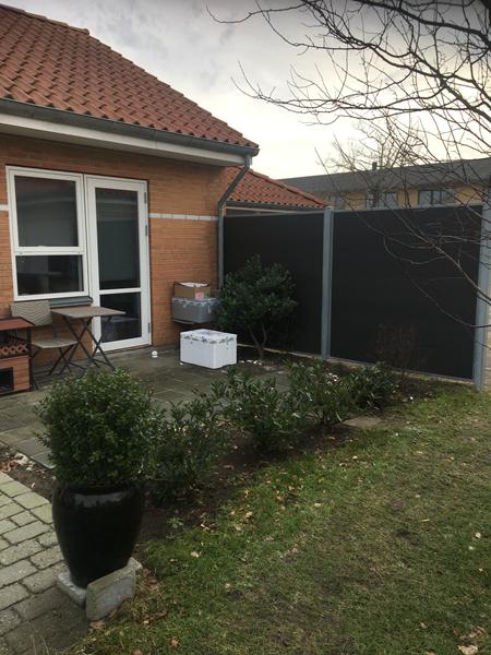 Indhegning af terrasse/have