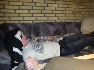 Huskat Silke - Putter med min far:) billede 17