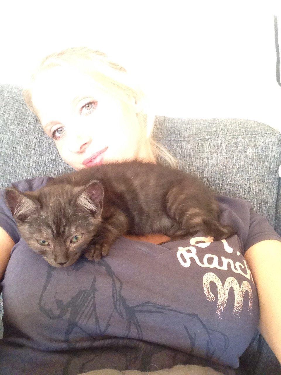 Huskat Luna <3 - Her kan Luna meget godt lide at ligge <3 - hun elsker tryghed :-) billede 2