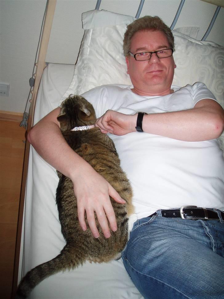 Huskat Sally - Intet slår det at ligge i fars arme og blive forkælet :) billede 20