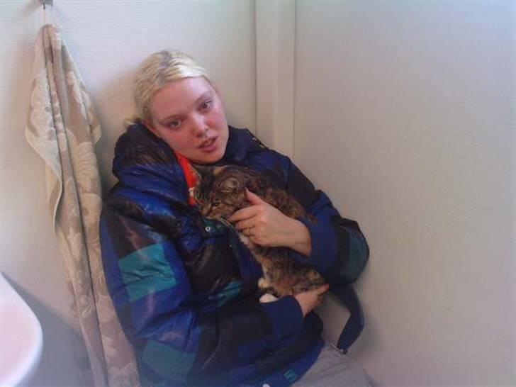 Huskat Mille - Det sidste billede af mille.. Hun er ved at falde i søvn i mine arme.. Det er 4 mdr siden ca, men har ikke kunne få mig selv til at gå ind og sætte billeder ind af hende før nu.. Hun er stadig meget savnet, og der kommer stadig tårer. Min første kat. billede 7