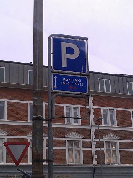 Hvad betyder denne P-tavle?