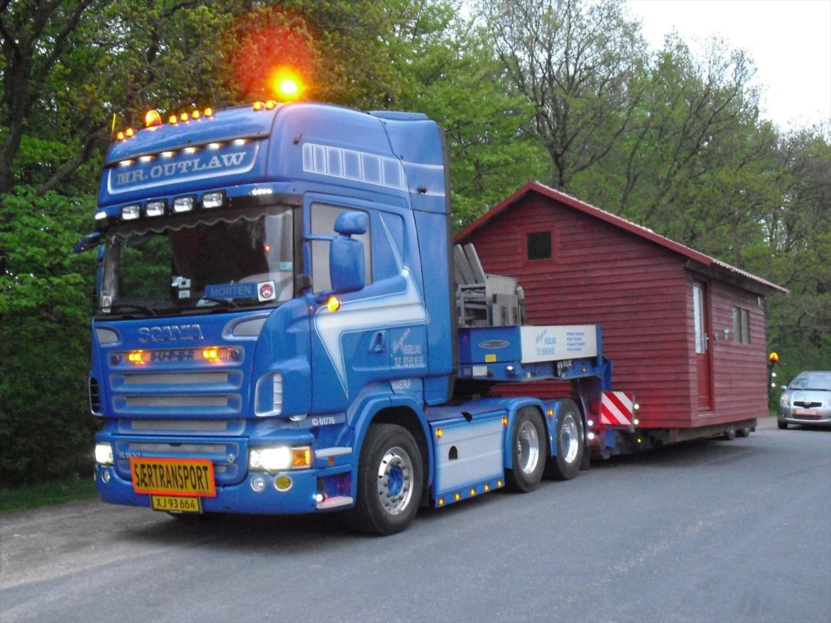 Scania R500       (Mr. Outlaw trucken) - Fritidshus, læsset i Svanninge og kørt til Randers billede 7