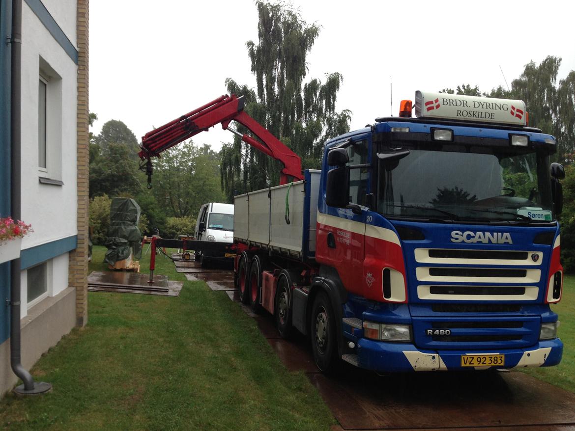 Scania R480 - en af de dag hvor det mindre fedt og køre kran. men så det jo godt regntøjet er opfundet så køre det igen billede 11