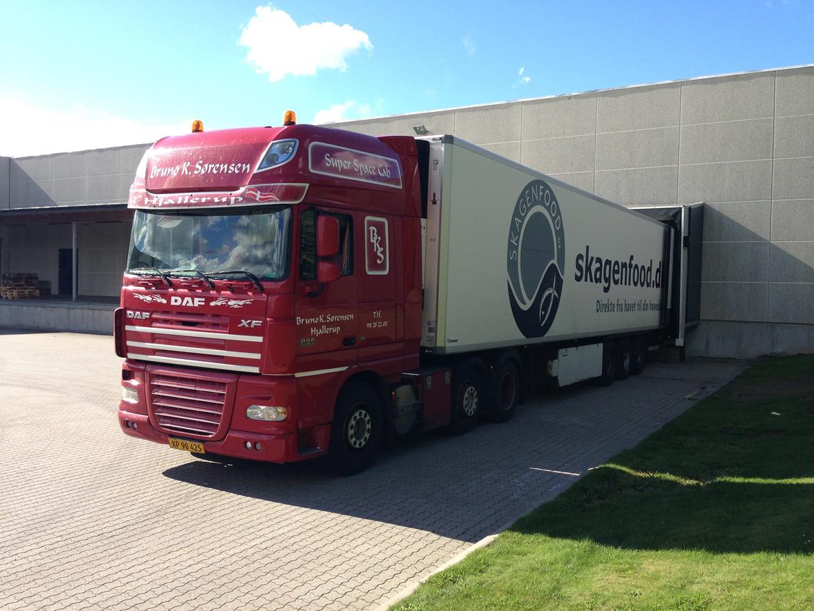 DAF XF 105.460 - Aflæsning af frost hos Fynbo Foods, Vrå. billede 1