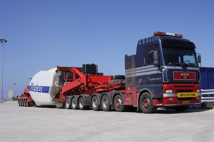 Mine Gl. Lastbiler - MAN TGA XXL 4453 med Vestas Nacelle og Tårnsæt (Fut-tog.) billede 8