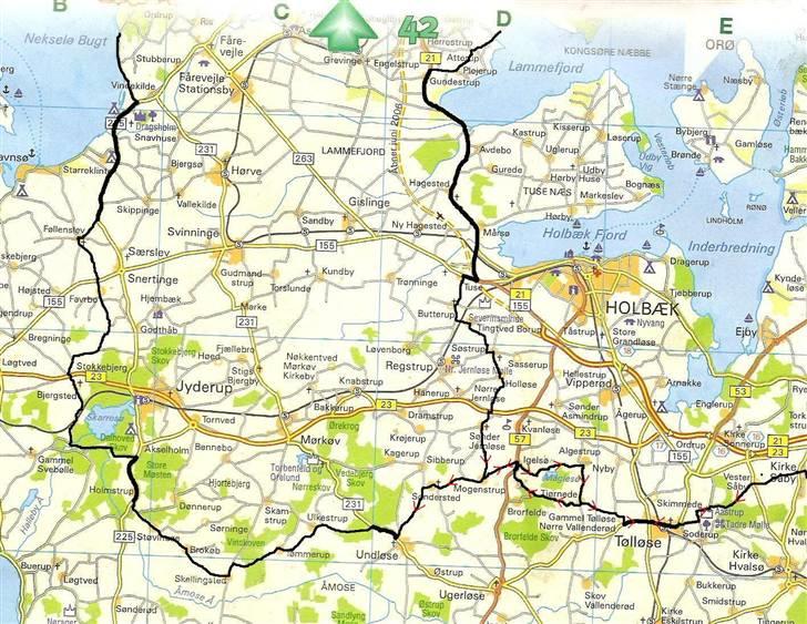 Rutekort Sjælland - Nordvest 1 a - Vig (3 kort) - Ca. 170 km billede 5