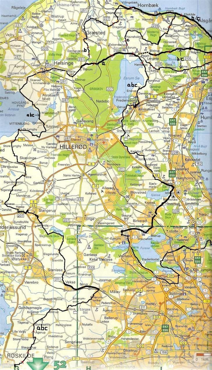 Rutekort Sjælland - Nordøst abc - Helsinge (1 kort) - Ca. 150 / 180 / 170 km billede 28