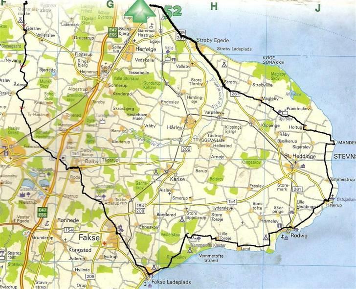 Rutekort Sjælland - Sydøst - Stevns 1 (2 kort) - Ca. 120 km billede 24