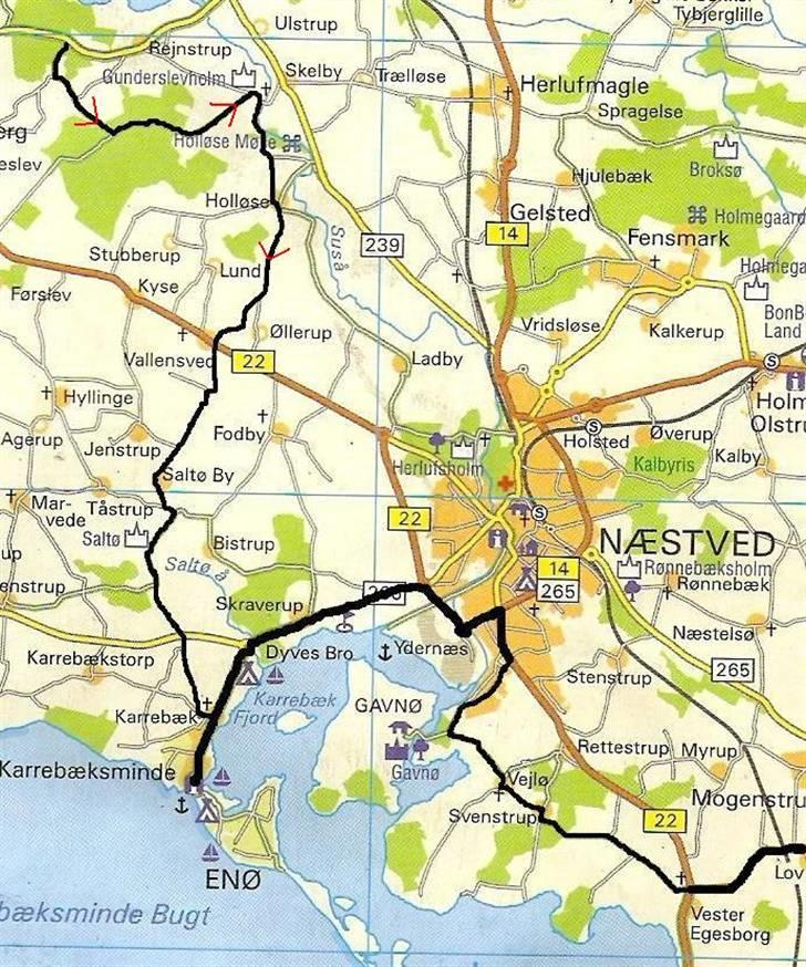 Rutekort Sjælland - Syd 3-4 b (4 kort) - Ca. 200 km billede 21