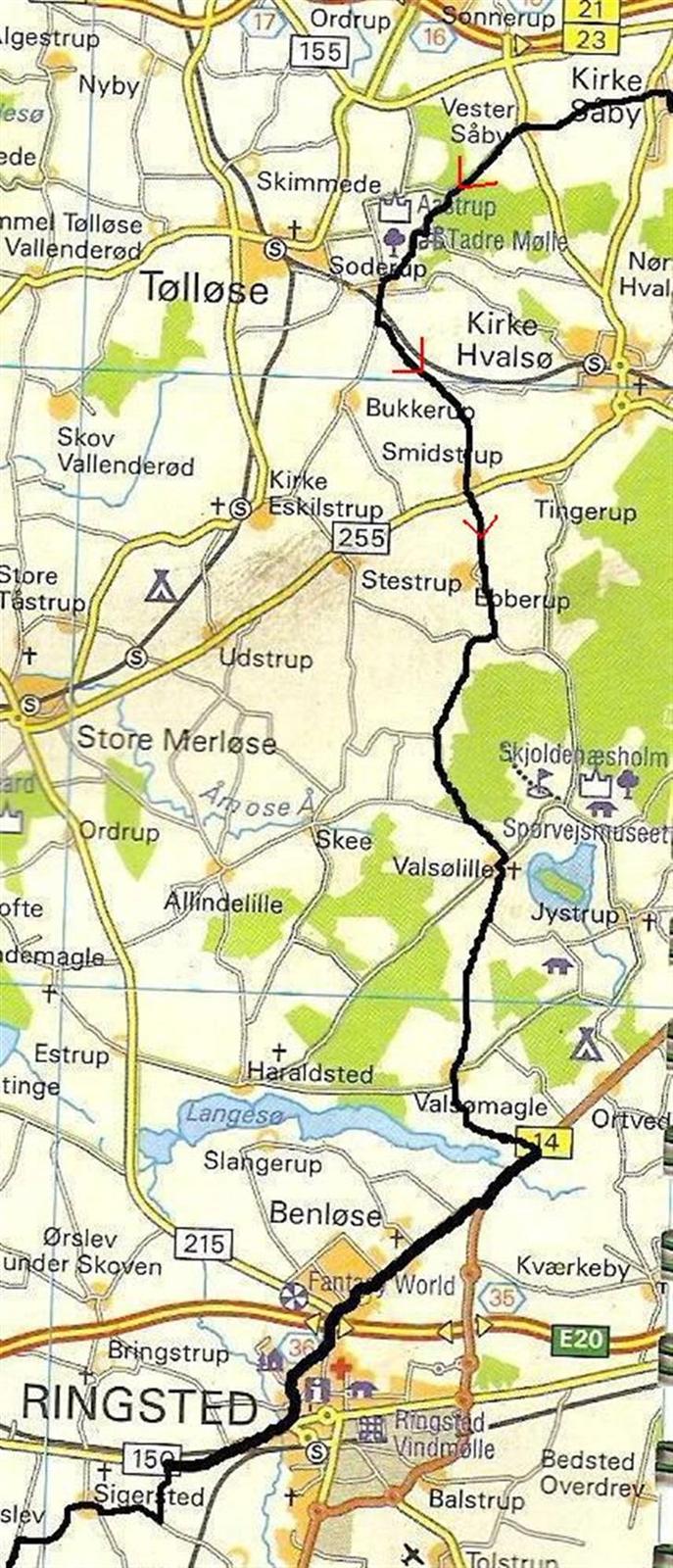 Rutekort Sjælland - Syd 1a - Karrebæksminde (3 kort) - Ca. 150 km billede 14