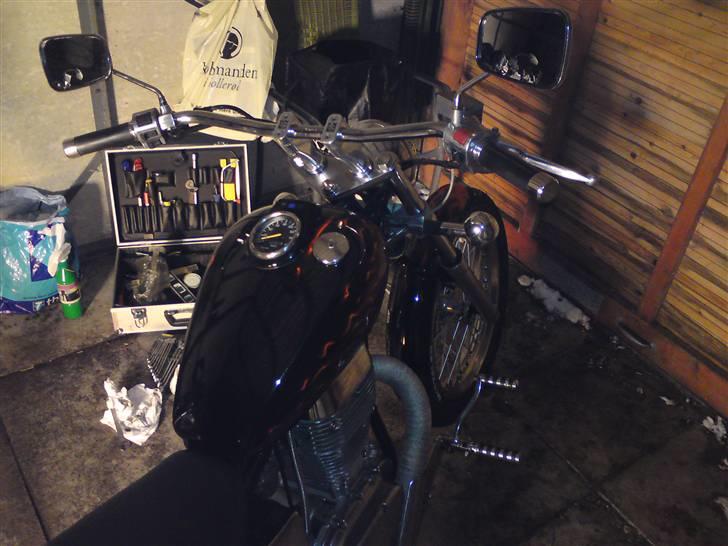 LS650 - Brugte erhvervede Original spejle, mine nylavede styrender i rustfri poleret. Smukt syn billede 278