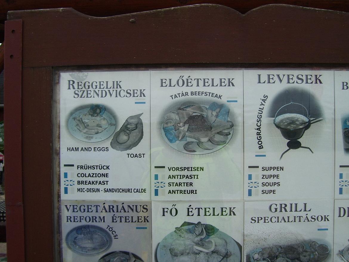 En tur i østlandende - Spisekort i Ungarn, eller......? billede 20