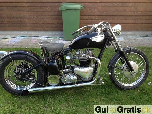 Triumph chopper til bobber. - Sådan så den ud i annoncen da jeg så på den. billede 1