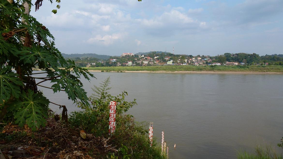 Thailand Den Gyldne Trekant  - Nogen gange er der høj vandstand i Mekong floden  billede 101