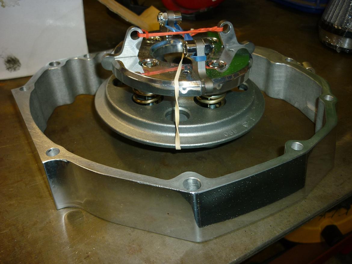 Turbo gsxr 1100 banecykel - lockup med tilhørende spacer, poleret op  billede 11