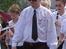MotoBornholm 2007 - Søndag i Gudhjem! der var marcherende garder med musik. Her er en tamburmajor - hvis man er til den slags.....