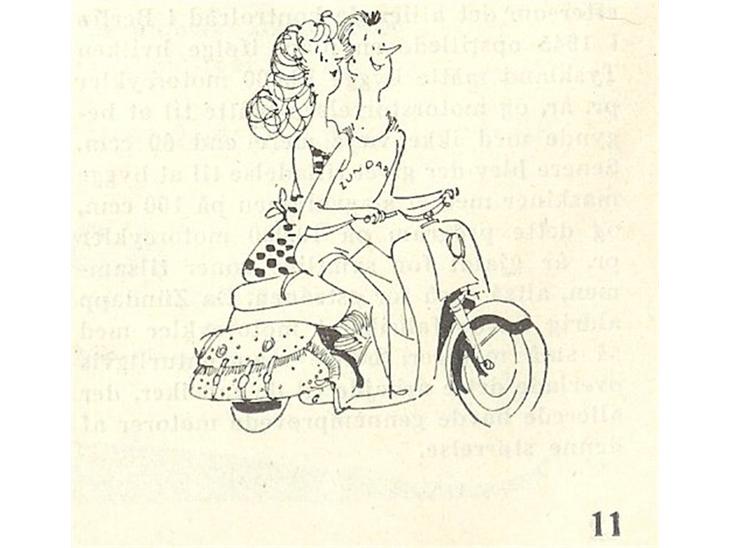 Div Bella-materiale S.M.J. 1955 - Tegning af Bella med oppakning =) billede 0