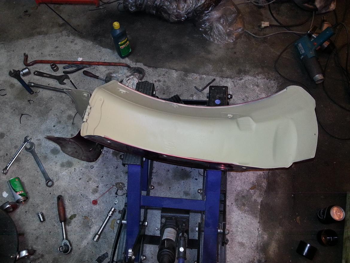 Harley Davidson FLH restaurering - Så er hullerne lavet. billede 7