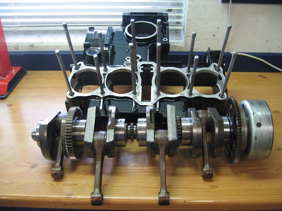 Kawasaki - GPZ 1100 - GPZ1100 UT - 1260  - motor -  tuning - vinterprojekt - projekt - Så skal jeg så småt i gang med at samle motoren, krumtappen er blevet svejset, så den ikke kan vride sig ved hård belastning, kan nu tåle over 400 hk. men jeg har jo ikke tryk på. billede 11