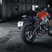 Yamaha mt-03, metallisk hylelyd, ved lave omdrejninger