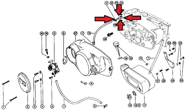 MZ ETZ150 undertryks ventil