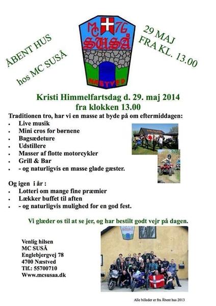 Åbent hus hos Suså mc D.29/5.2014
