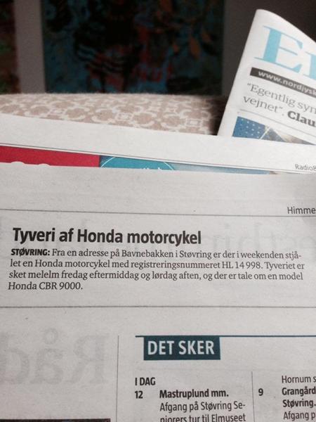 Honda CBR stålet! 