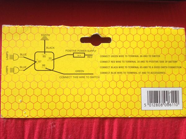 Kabler med Relæ til Tågelygter