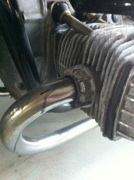 Montering af udstødning på gammel Dnepr