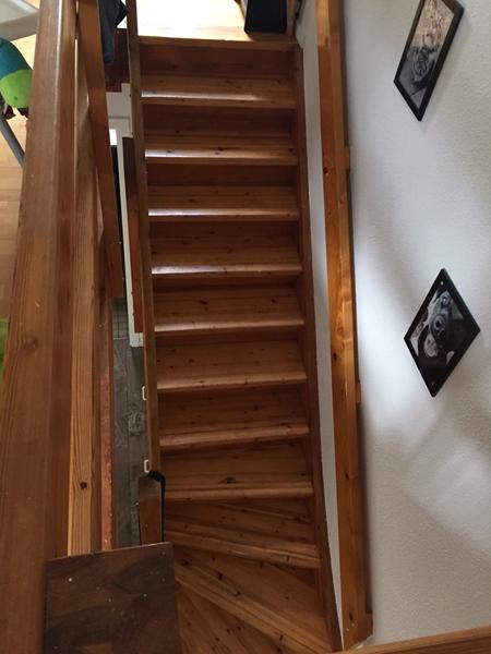 hvid kalke/ sæbe behandle en trappe ?