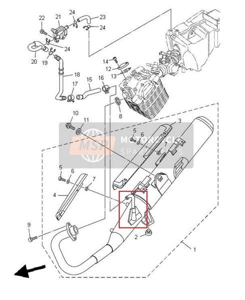 Udskiftning af udstødning på Yamaha YBR 125 Costum