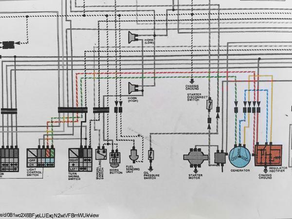 GS 850 generator (ledningsdiagram)