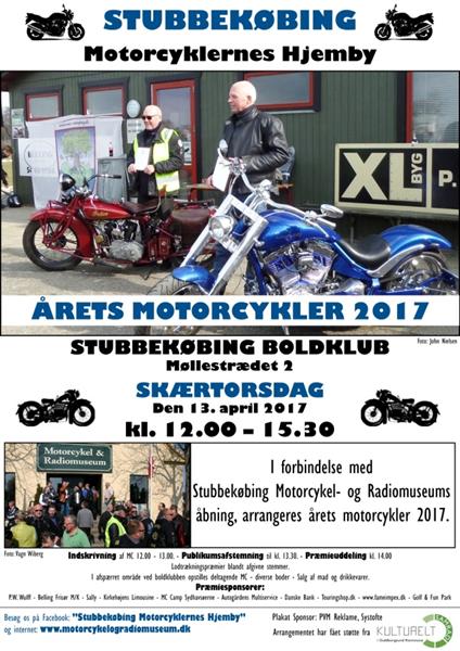 Skærtorsdag, Åbning af Motorcykelmuseet og Årets Motorcykler i STUBBEKØBING Motorcyklernes Hjemby