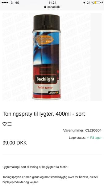 Vindskærms toning? Med lygte spray ? ;-)