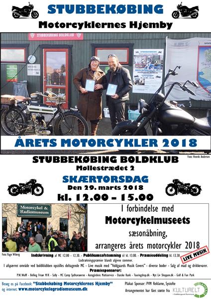 Årets Motorcykler 2018 i STUBBEKØBING Motorcyklernes Hjemby
