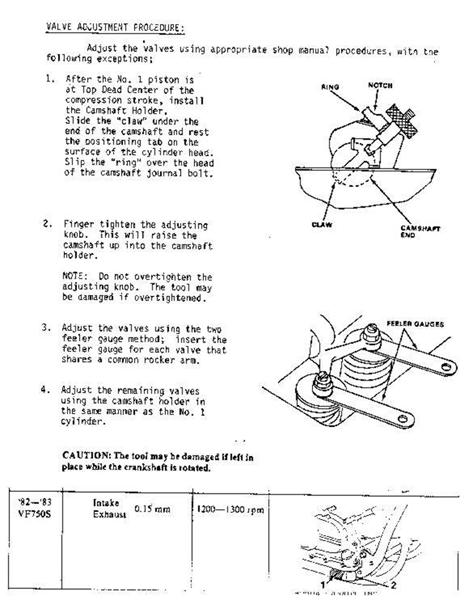 Honda vf1100 ventil justering