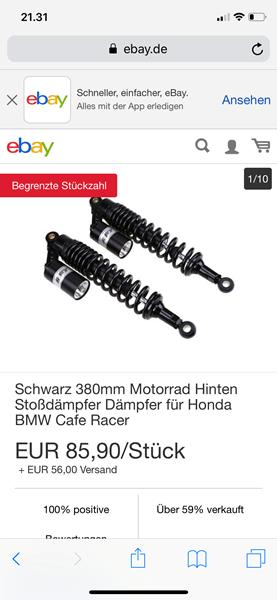 Bagdæmper til Caferacer 