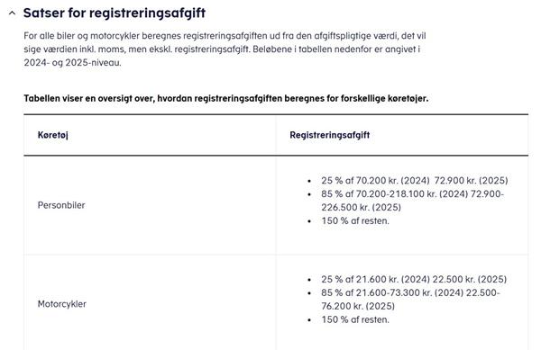 registreringsafgift - ens for biler og motorcykler. Er der et Borgerforslag om dette ?