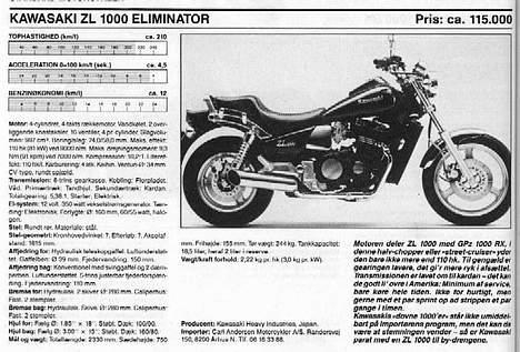 Kawasaki Eliminator ZL 1000 billede 3