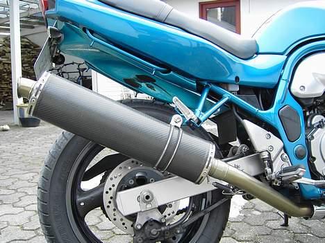 Suzuki Gsf 600N - oppe under kan man se en skramme på "tailen" det kom sig af og falde ned under en rullefeit´s test! :-( billede 7