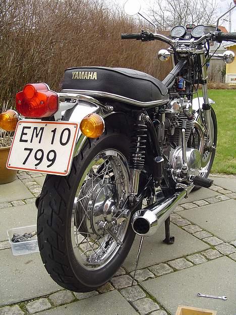 Yamaha XS 650 - Montering af baghjul efter pudsearbejde billede 20