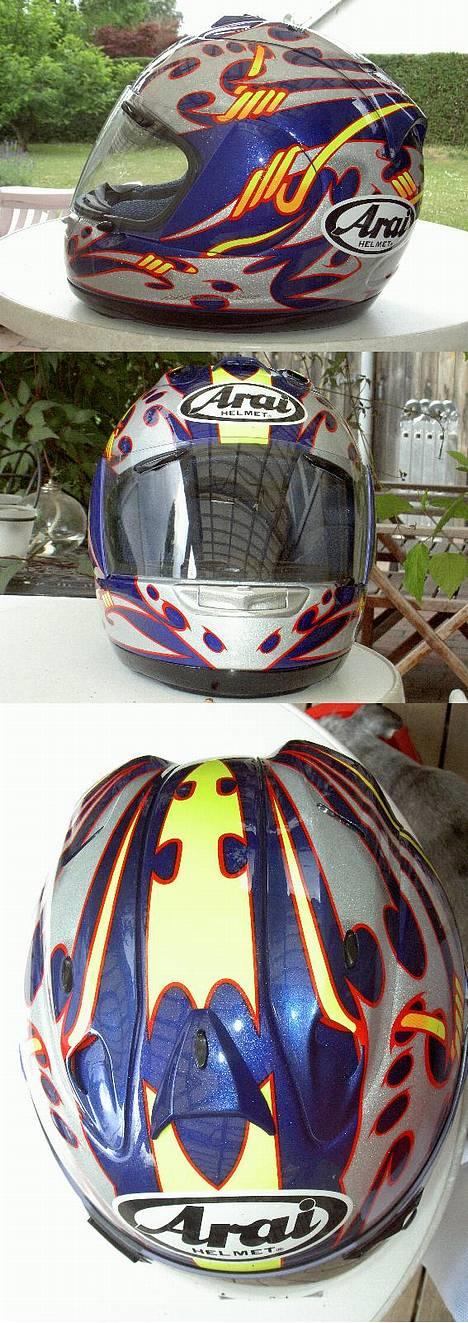 Hyosung GT 650R - Totalskadet - Arai RX-7 Corsair - Hayden "Wired" Blue billede 10