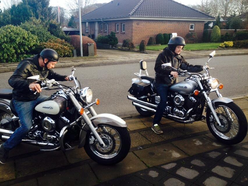 Yamaha XVS 650 Dragstar - Mig og min storebror på den første lille tur billede 3