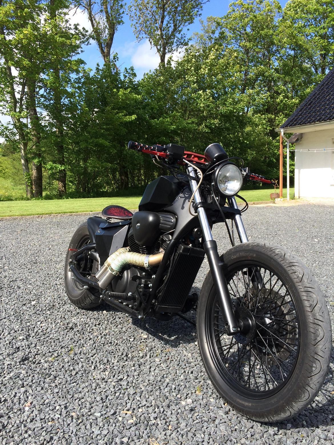 Honda Vt 600 custom bobber - Lys foran, også blinklys billede 11