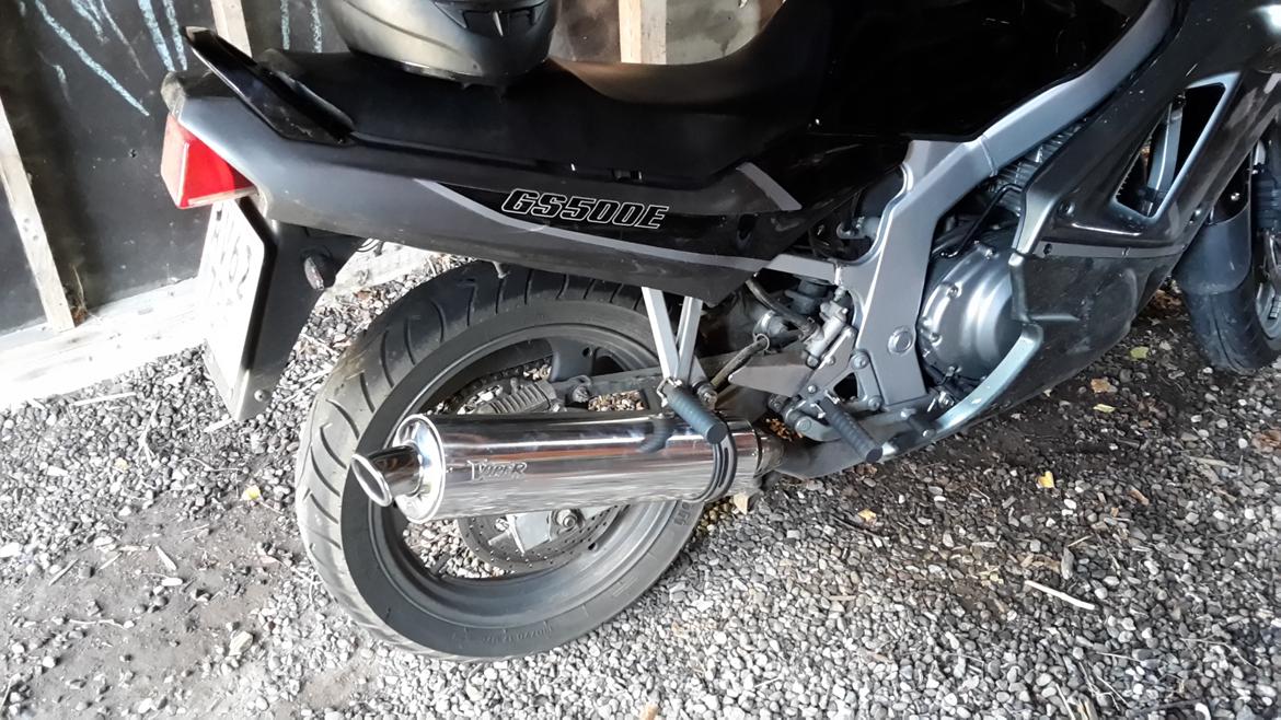 Suzuki GS 500E - midlertidig tilpasset. skal have svejst komplet rustfri ind over vinteren  billede 14