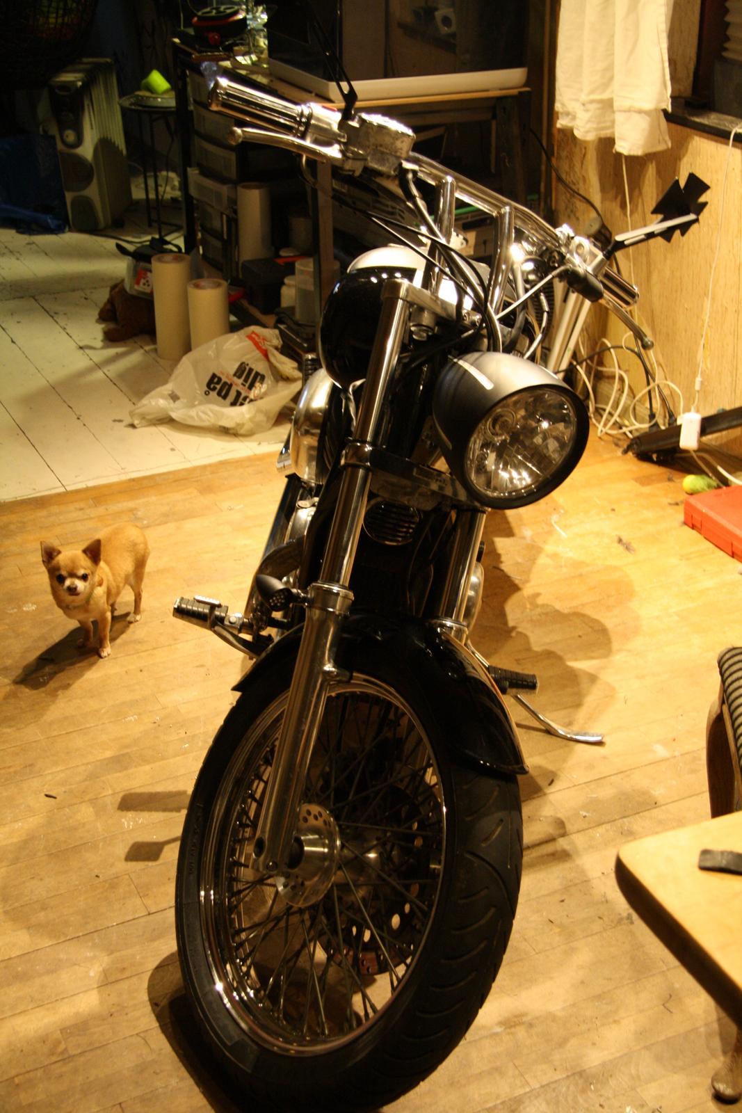 Honda shadow vt600c - blinkere på gaffelben billede 5